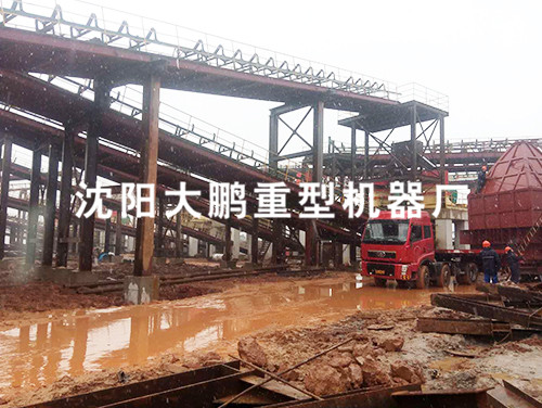 江蘇某大型砂石骨料生產線安裝中 小時處理量3000噸